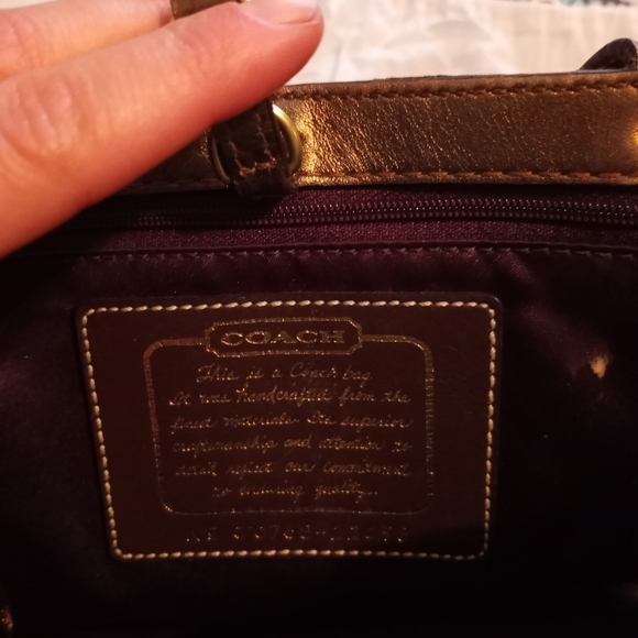 Brown signature Y2K coach tote with dust bag. - Picture 5 of 7
